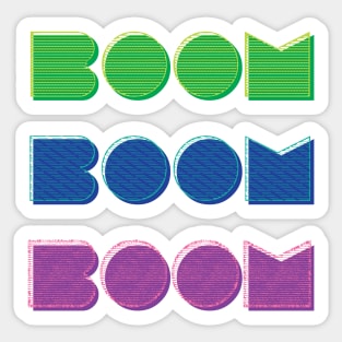 Retro Boom Sticker